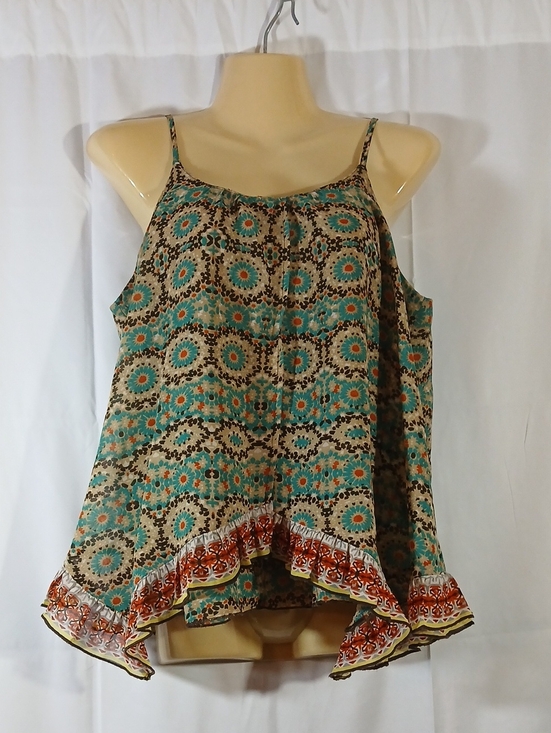 Patrons of Peace Tops - Patrons of Peace Womens Large Flyaway Camisole Tank Top Festival Boho
